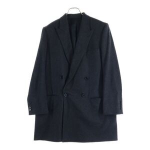 Celine Eddy Slimane Peak Lapel Power Shoulder Wool Double Breasted Tailored